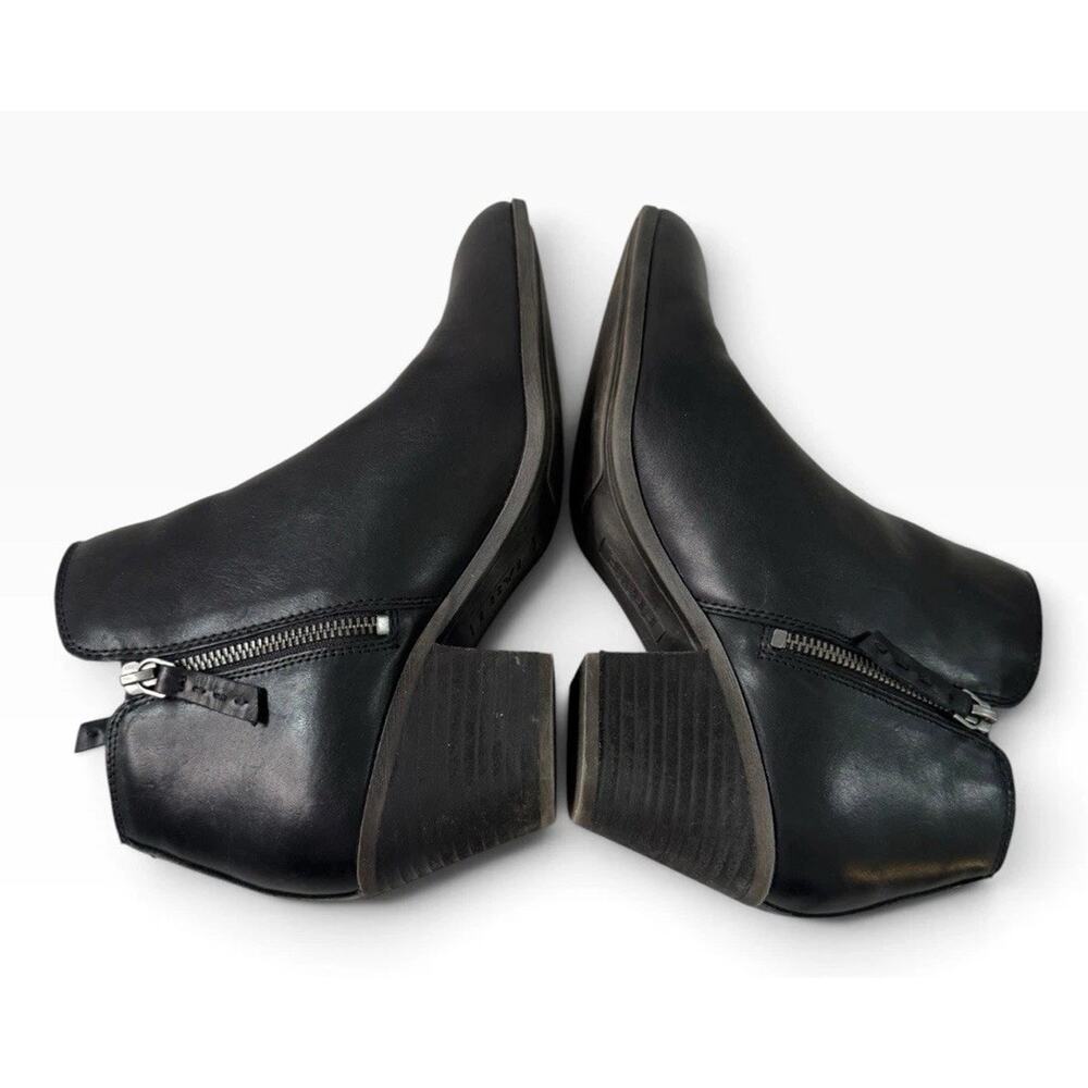 FRYE Women's Judith Zip Leather Ankle Boots Black 3471738 Size 10M Excellent - Picture 4 of 9